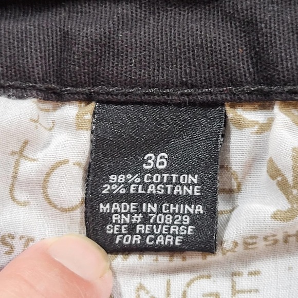 CJ Black Premium Urban Shorts Men's Size 36 Black Denim Pockets - Picture 5 of 6